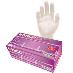 Pure-Touch Synthetic White Examination Glove Powder Free Medium 100x10